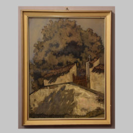 Unbekannte/r Künstler/in, Ansicht eines Kirchhofs, um 1900